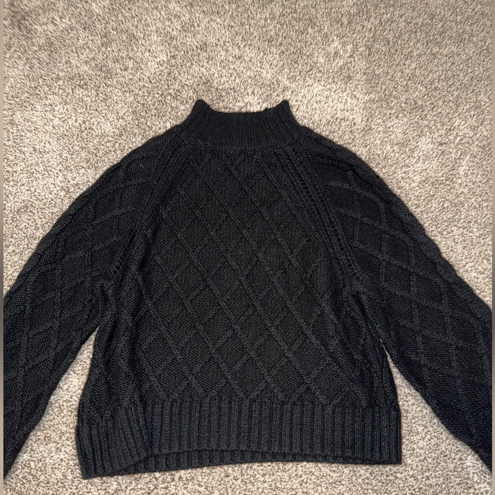 American Eagle Outfitters Charcoal Textured Sweater